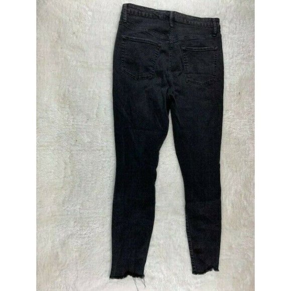 Wild Fable High Rise Skinny Womens Jeans 8 Black Ripped Torn Distressed … - Picture 2 of 4